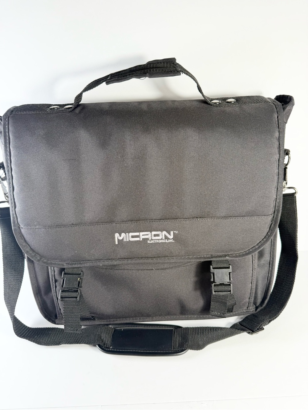 Micron Electronics - Heavy Duty - Padded Laptop Briefcase - Bag Black
